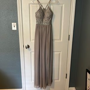 Silver prom dress